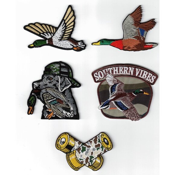 Unbranded Other - (5) Duck Hunting Embroidered 3in Iron / Sew-On Patches